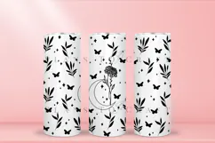 Chrysanthemum birth flower skinny tumbler sublimation wrap with high resolution and transparant background are for 20oz and 30oz skinny tumbler