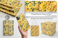 Digital Paper Chrysanthemum Pattern Product Image 1