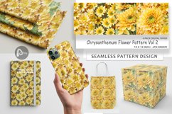 Digital Paper Chrysanthemum Pattern Product Image 1