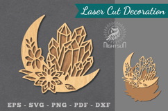 Chrystal Moon Laser Cut Decoration Product Image 1