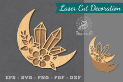 Chrystal Moon Laser Cut Decoration Product Image 1