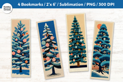 Christmas Tree Bookmarks, Vol.1, Printable Crafts, 4 PNG Product Image 1