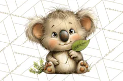 Chubby Critters PNG, Cute Woodland Animal Clipart Png Product Image 4