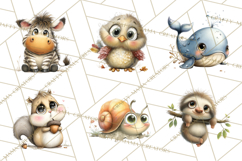 Chubby Critters PNG, Cute Woodland Animal Clipart Png Product Image 2