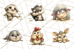 Chubby Critters PNG, Cute Woodland Animal Clipart Png Product Image 3