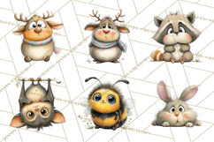 Chubby Critters PNG, Cute Woodland Animal Clipart Png Product Image 4