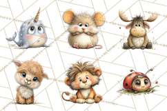 Chubby Critters PNG, Cute Woodland Animal Clipart Png Product Image 6