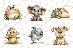 Chubby Critters PNG, Cute Woodland Animal Clipart Png Product Image 9