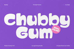 Chubby Gum - A Playful Chunky Display Font Product Image 1