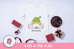 Chubby Polar bear sleep Cute Christmas winter animals kawaii Product Image 2