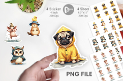 Chubby Raincoat Critters Sticker Product Image 1