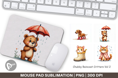 Chubby Raincoat Critters Mouse Pad Product Image 1
