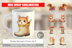 Chubby Raincoat Critters Mug Wrap Product Image 1