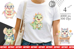 Chubby School Dino Sublimation Product Image 1