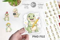 Chubby School Dino Sticker Product Image 1