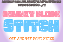 Chunky Stitch Block Comic Lettering ABC Font Typography Text 