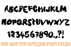 Chunky Chips Alphabet Font Hand Drawn ABC OTF TTF Type Product Image 2