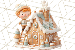 Christmas Clay-Style Clipart, Holiday Characters and Props Product Image 2