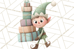 Christmas Clay-Style Clipart, Holiday Characters and Props Product Image 3