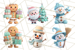 Christmas Clay-Style Clipart, Holiday Characters and Props Product Image 2