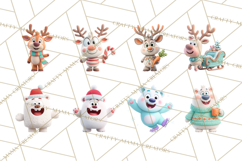 Christmas Clay-Style Clipart, Holiday Characters and Props Product Image 4