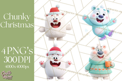Christmas Clay-Style Clipart, Holiday Characters and Props Product Image 1