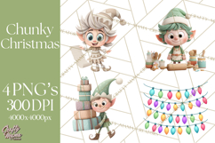 Christmas Clay-Style Clipart, Holiday Characters and Props Product Image 1