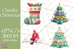 Christmas Clay-Style Clipart, Holiday Characters and Props Product Image 1