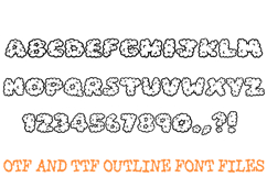 Chunky Cloud Lettering Font Cartoon Bubble ABC OTF Type Product Image 2