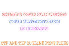Chunky Cloud Lettering Font Cartoon Bubble ABC OTF Type Product Image 3