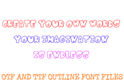 Chunky Comic Font Bubble Doodle Lettering Cartoon ABC OTF Product Image 3