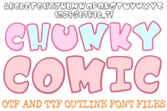 Chunky Comic Font Bubble Doodle Lettering Cartoon ABC OTF by Squeeb Creative
