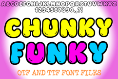 Chunky Funky Alphabet Lettering ABC Fat Text Font OTF