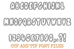 Chunky Outline Doodle Font Bold Bubble Kid Cartoon Lettering Product Image 2