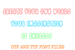 Chunky Outline Doodle Font Bold Bubble Kid Cartoon Lettering Product Image 3