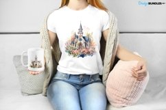 Boho Churches design bundle, 6 png files, Watercolor art Product Image 2