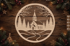 Church Christmas Ornament SVG Product Image 1