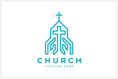 Church Logo Design Vector Template Product Image 2