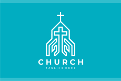 Church Logo Design Vector Template Product Image 1