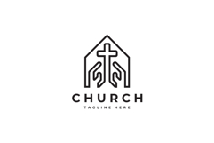 Church Logo Design Vector Template Product Image 3