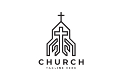 Church Logo Design Vector Template Product Image 3