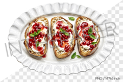 Ciabatta with Cream Cheese and Pomegranate PNG Clipart Fruit Product Image 1