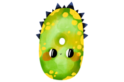 Cute Dino Numbers Clipart 0-9, Hand Painted Watercolor Product Image 11