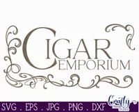Vintage Farmhouse Home Sign | Cigar Emporium Wall Art Svg Product Image 2