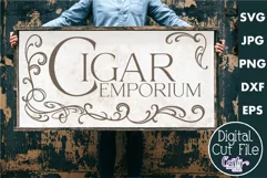 Vintage Farmhouse Home Sign | Cigar Emporium Wall Art Svg Product Image 1