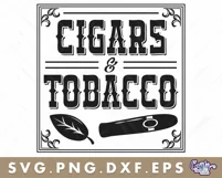 VIntage Cigars And Tobacco Sign | Wild Western Svg Sign Product Image 2