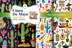 Cinco de Mayo digital paper, fiesta digital paper Product Image 1