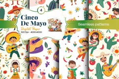 Cinco De Mayo, Cinco De Mayo Patterns, Digital Paper, Fiesta, Cinco De Mayo Digital Paper, Fiesta Digital Paper, Seamless, Fiesta Patterns, Mexico, Mexican,