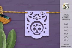 Cinco De Mayo Banners Laser Cut. Wooden Mexican Banners SVG Product Image 1