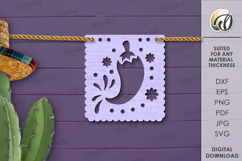 Cinco De Mayo Banners Laser Cut Bundle. Mexican Banners SVG Product Image 14